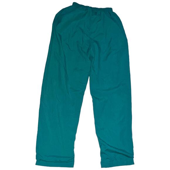 Vintage 90s Adolfo Sport Teal Embroidered Floral Windbreaker Track Set Small - Picture 11 of 13